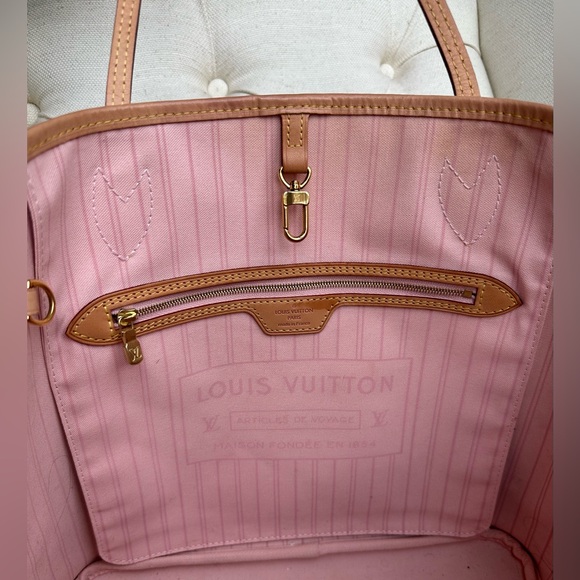 Louis Vuitton Neverfull MM - Damier Azur - Rose Ballerine - Picture 7 of 10